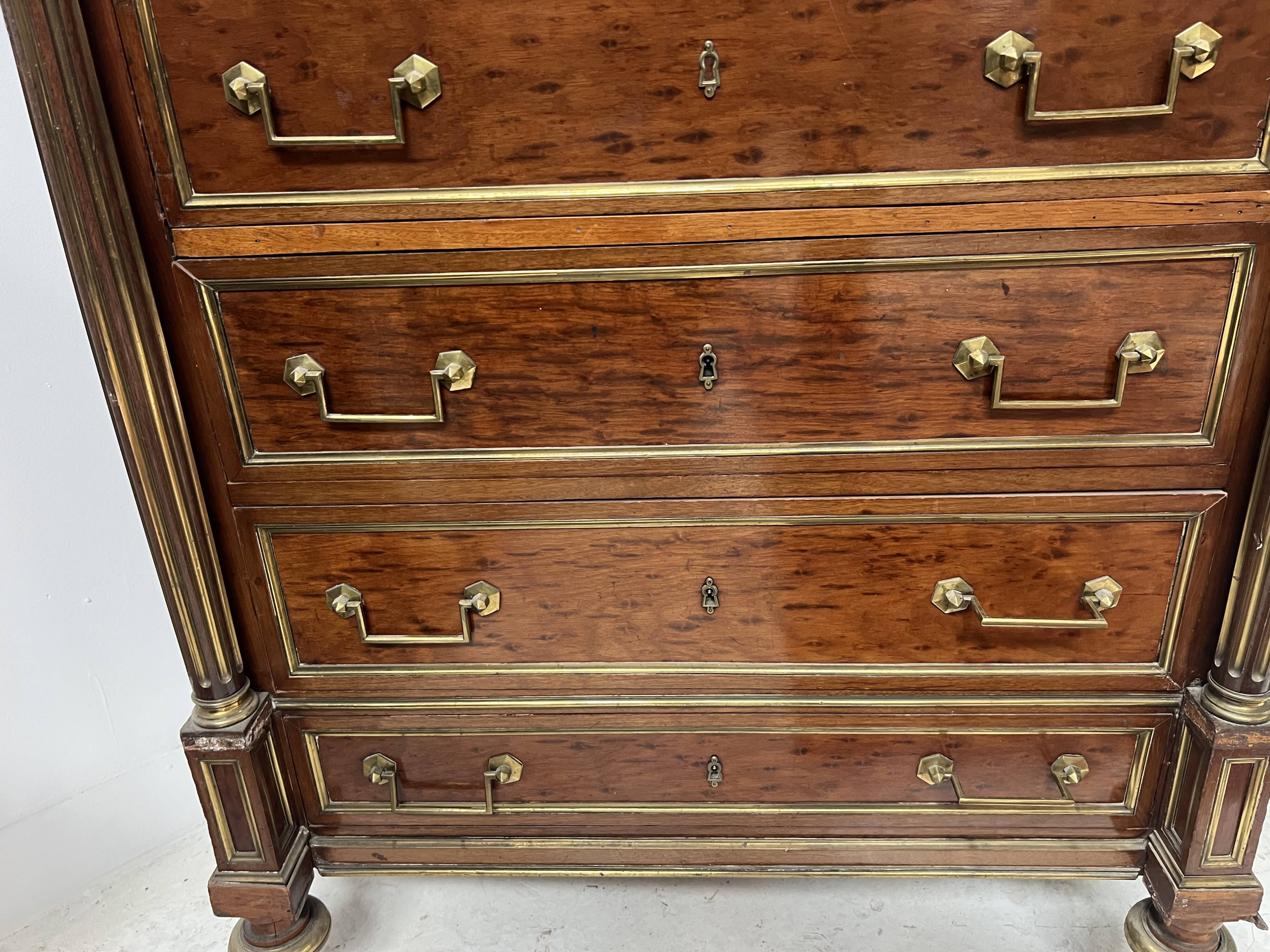 Napoleon III secretary in Louis XVI style made of mahogany, 19th century.