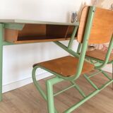 Bureau d'écolier double des années 70