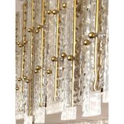 Contemporary Modern Italian “Tropical” Murano Glass Square Flush Mount by S