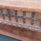 Console coffre en bois