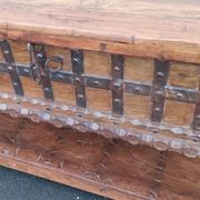 Console coffre en bois