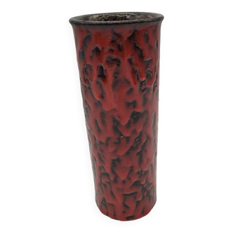 Vase West Germany red lava