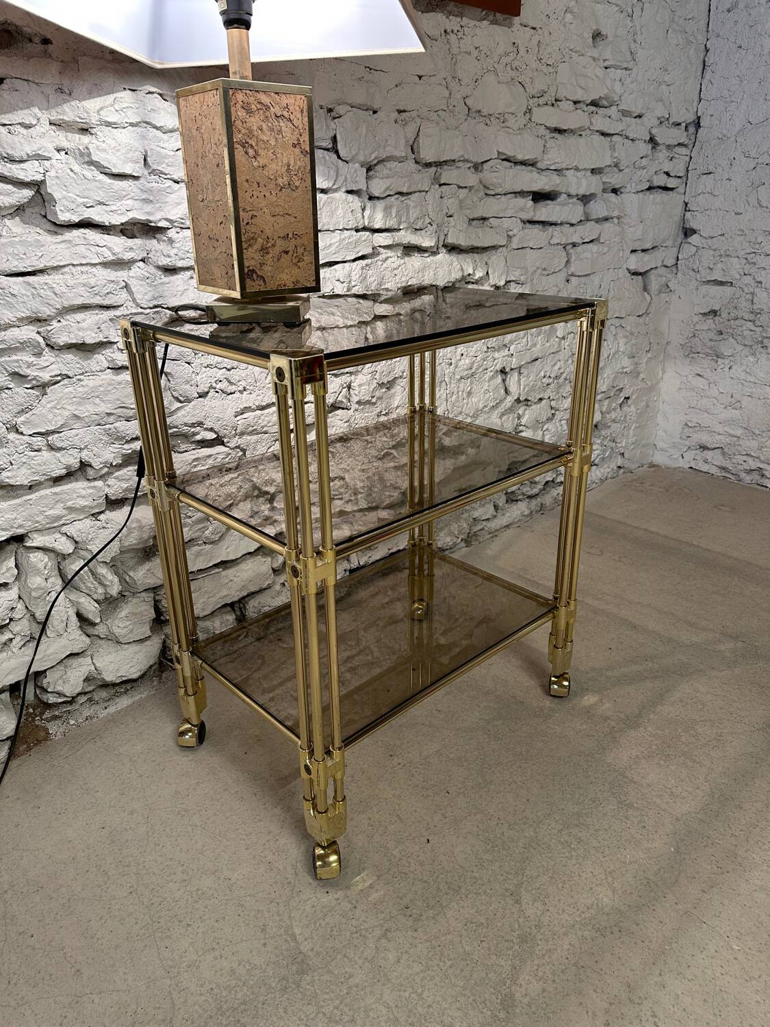 Desserte chariot a roulette vintage