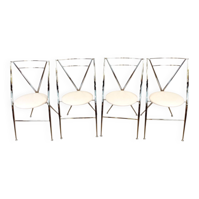 Suite de 4 chaises pliantes « Cinderella » – Design Hiroyuki Yamakado, c. 1