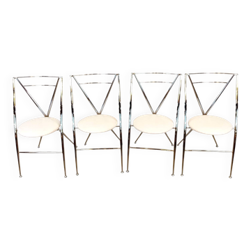 Set of 4 folding chairs "Cinderella" – Design by Hiroyuki Yamakado, c. 1