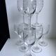 Lot de 9 verres à vin en cristal gravé années 40-50