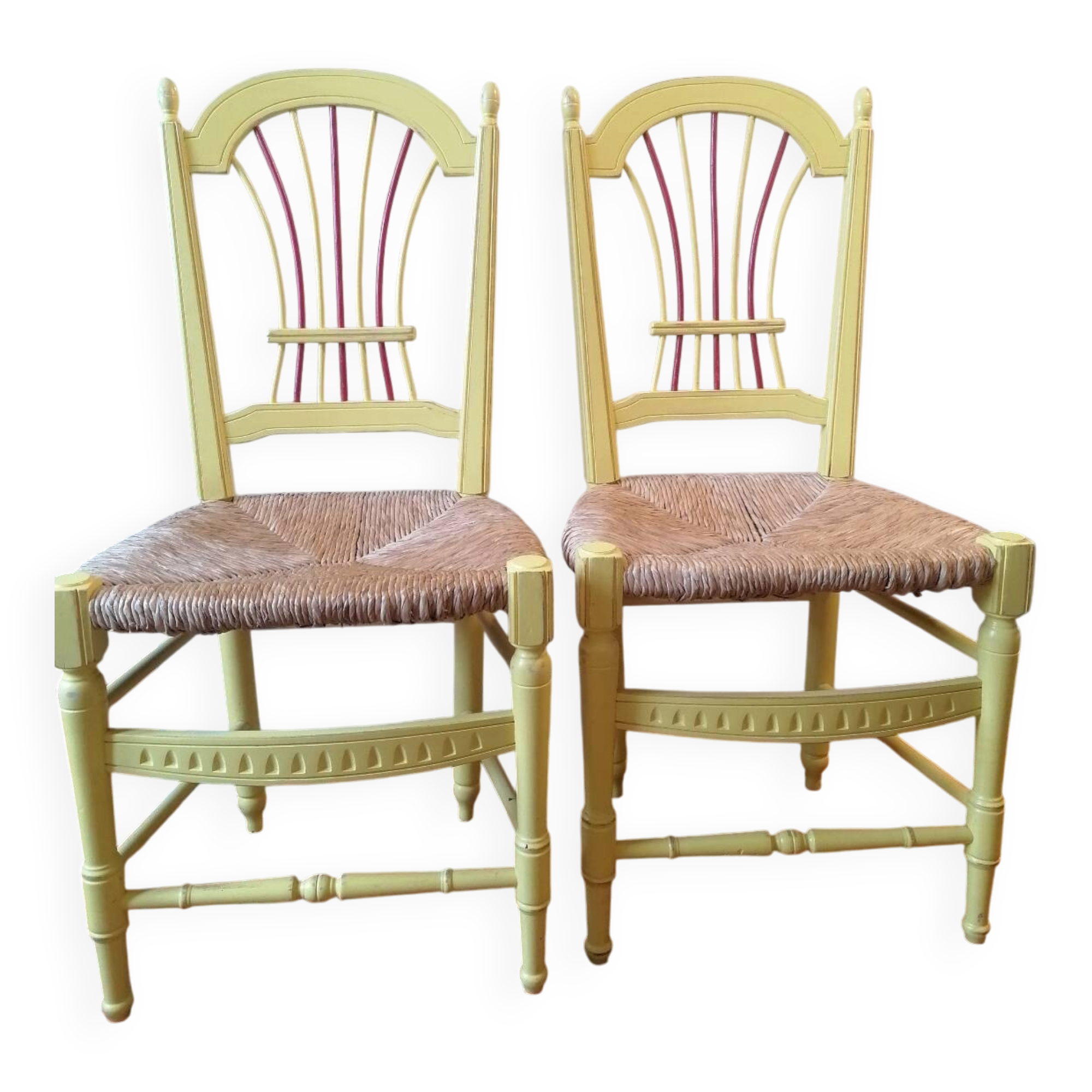 Lot de 2 chaises " Un jardin en plus" Style provençale, campagne chic