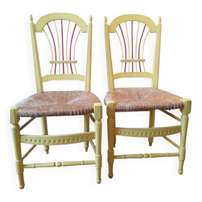 Lot de 2 chaises '' Un jardin en plus'' Style provençale, campagne chic
