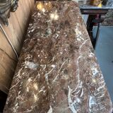 Bressan style hunting sideboard, marble top, 19th century