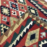 Splendide tapis tissé Persan: Kilim Gashqai 250x147 cm - Iran - vers 1970
