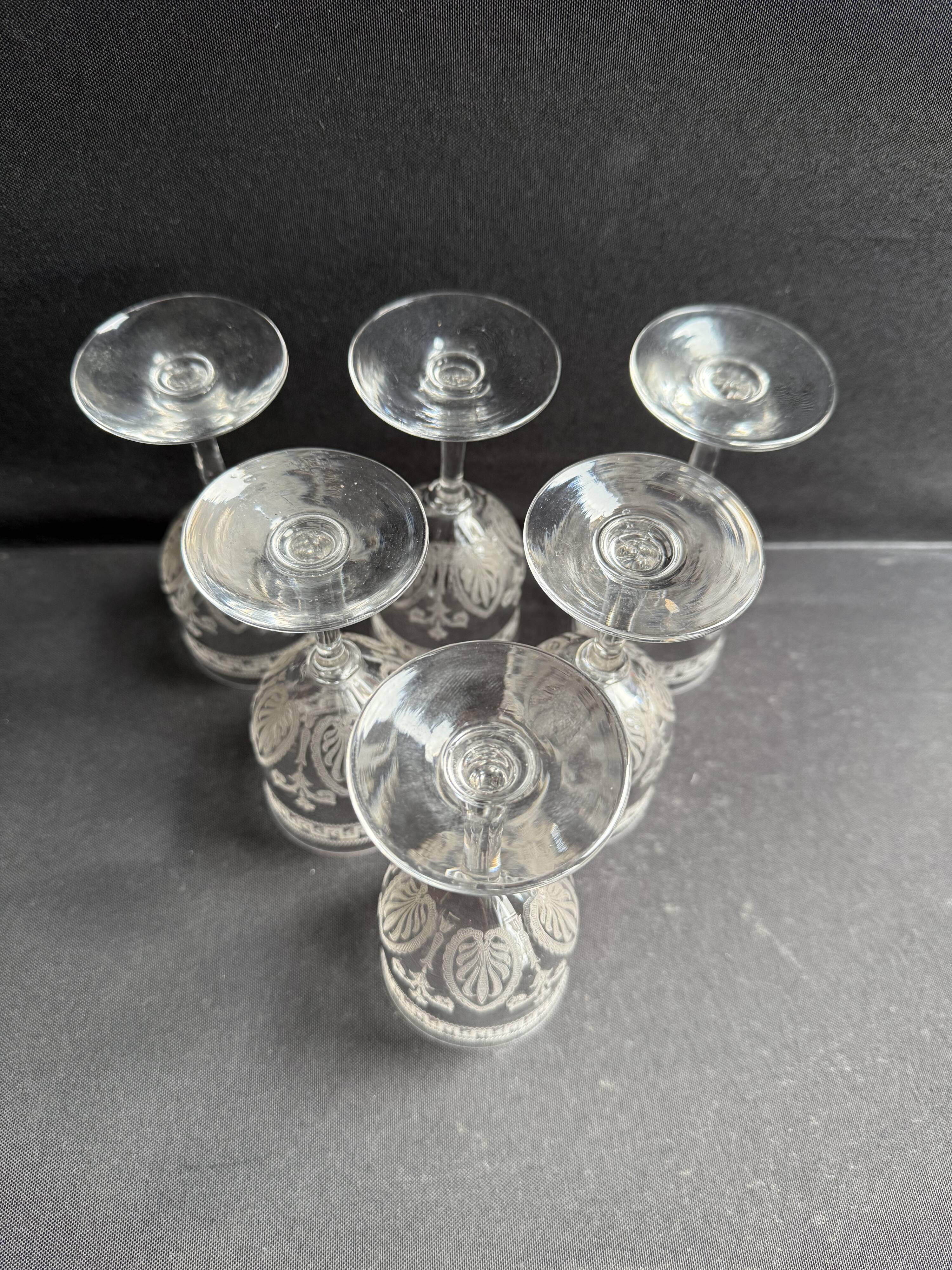 6 White wine glasses – Saint Louis Pasteur service