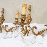 Paire d'appliques bronze