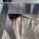 Late 70s chrome steel coffee table