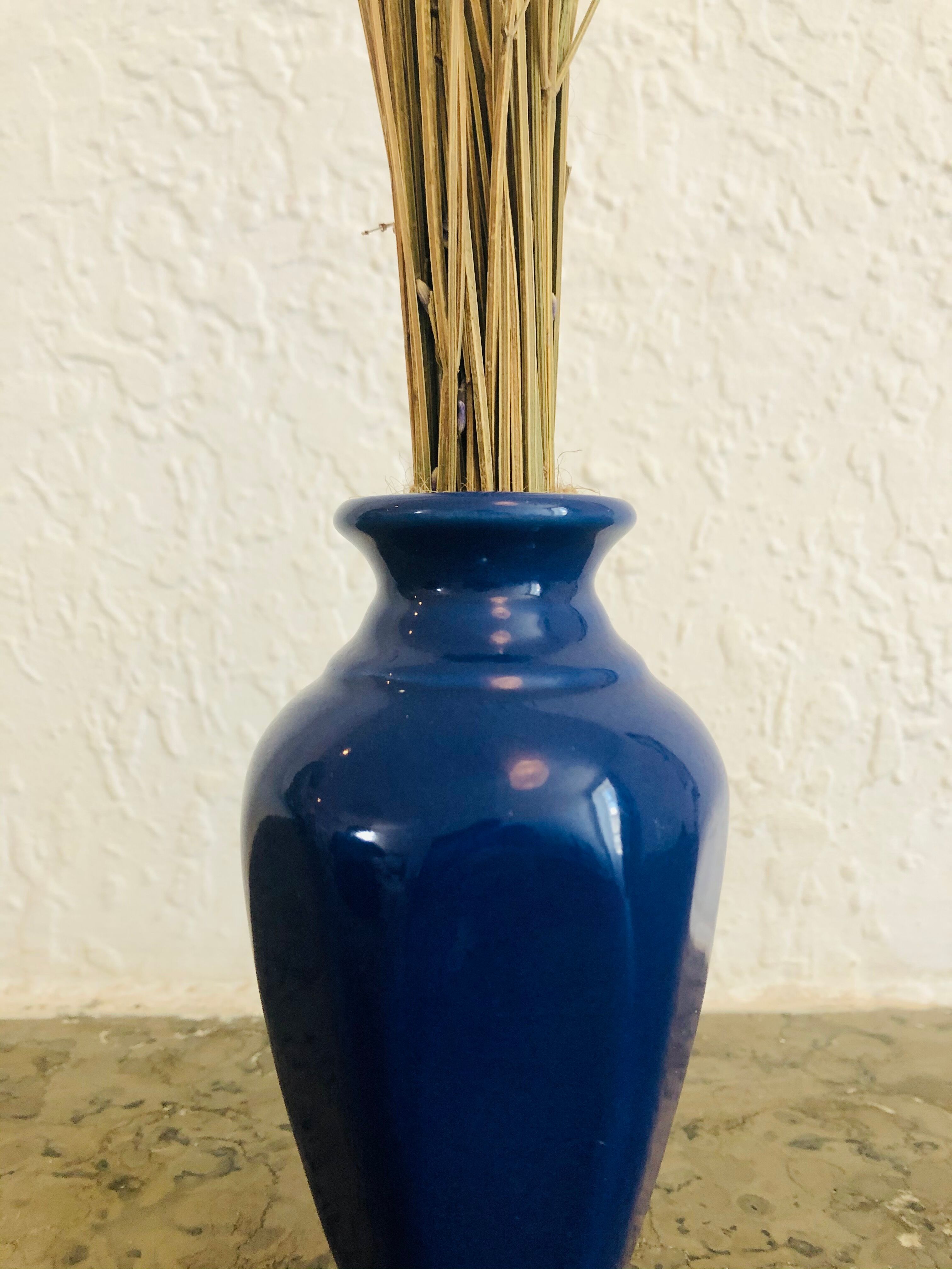 Small blue vase