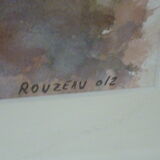 Watercolor painting by the sea boats