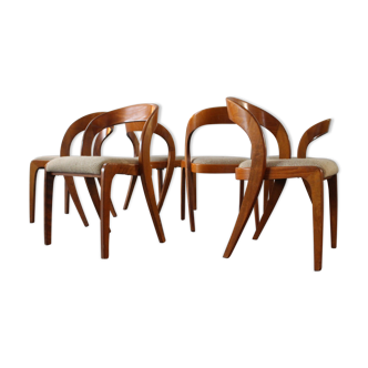 Lot de 6 chaises Baumann 1970
