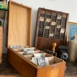 Set of 2 wooden plug boxes