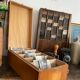 Set of 2 wooden plug boxes