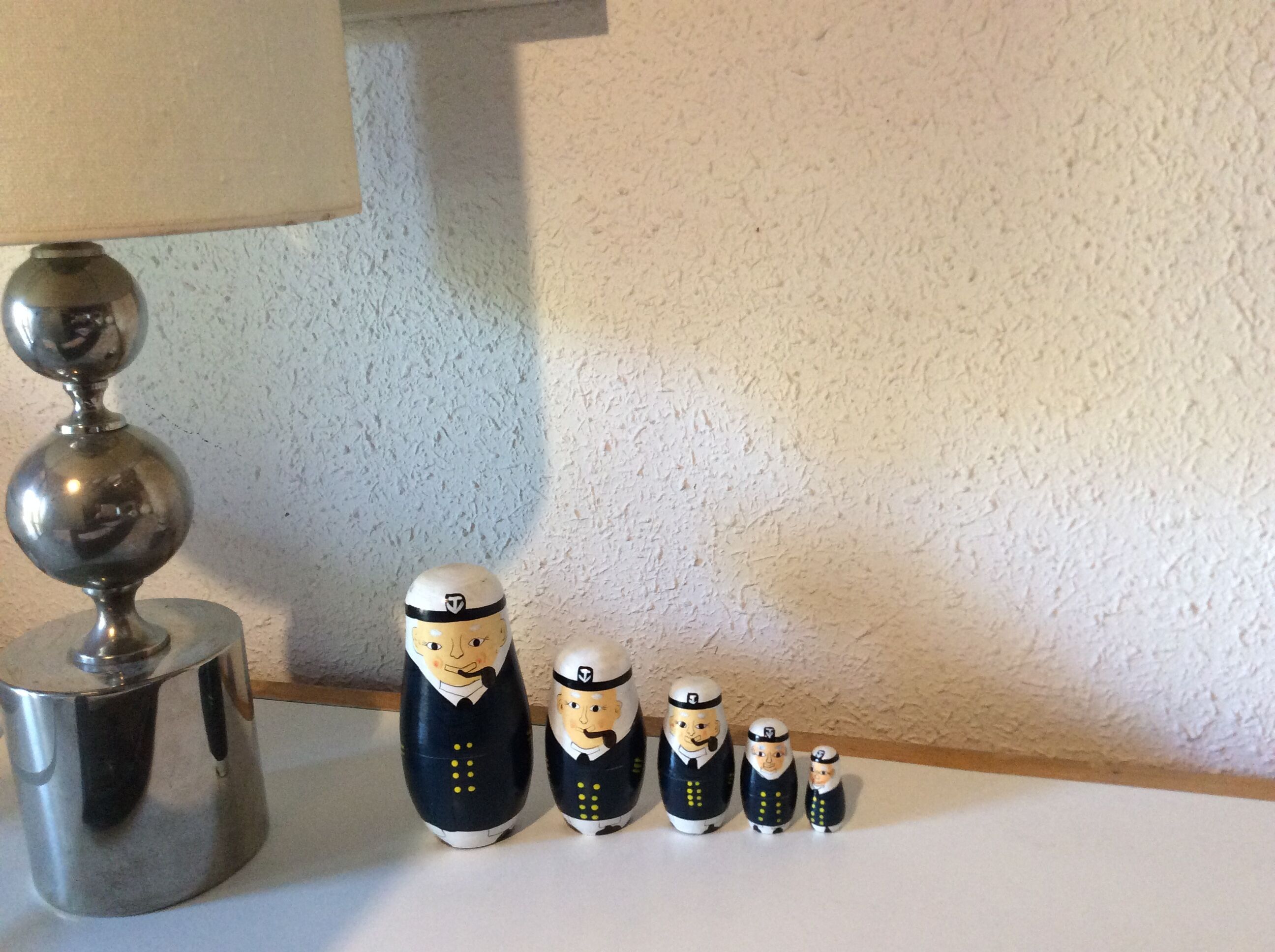 Vintage Russian dolls captain sailor 1980