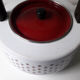 Vintage enameled sheet metal teapot (A1)