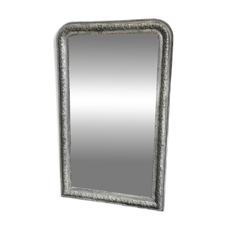 Miroir ancien en stuc et bois