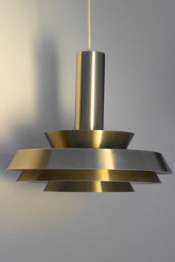 Danish aluminium suspension by Lyskaer Belysning, 1970s