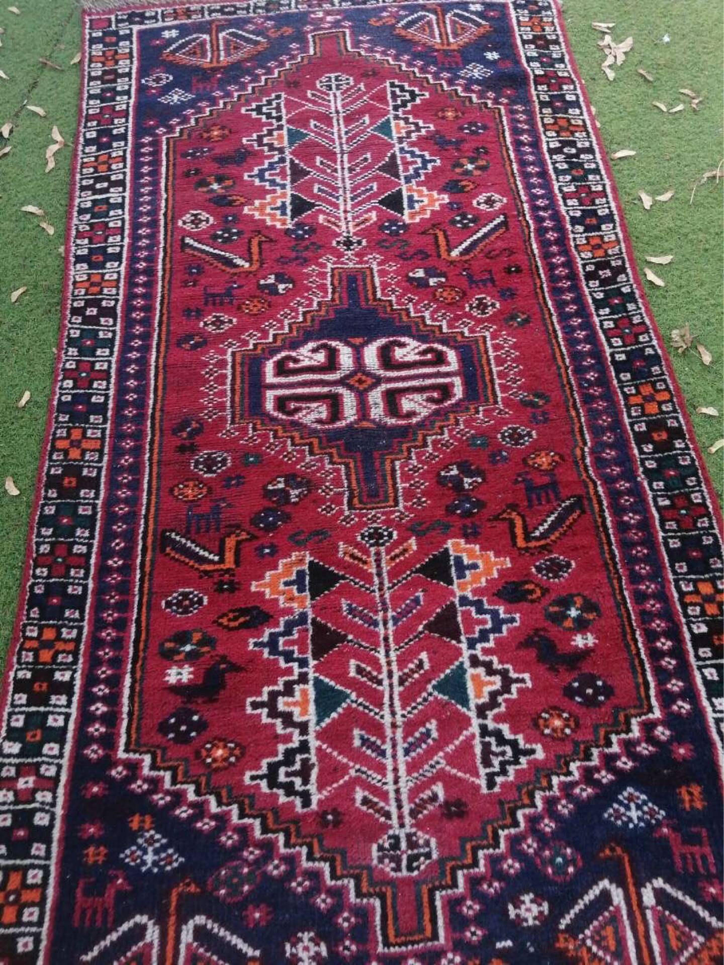 Handmade wool Persian carpet type Shiraz