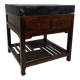 Imperial Chinese Golden Brick (Jīn Zhuān) on Custom Hardwood Display Table