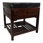 Imperial Chinese Golden Brick (Jīn Zhuān) on Custom Hardwood Display Table