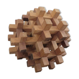 Wooden puzzle, multiboules, gadget from the 70s