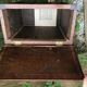 Carved wooden chest and stamped a. dubois