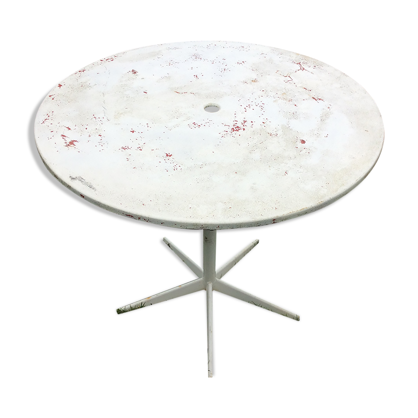 Table de bistrot fer 1980 vintage pliable