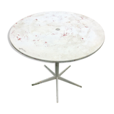 Table de bistrot fer 1980 vintage pliable