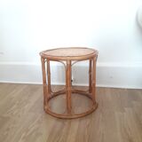 Vintage sofa end / side table - Rotion/ Bamboo - 1980