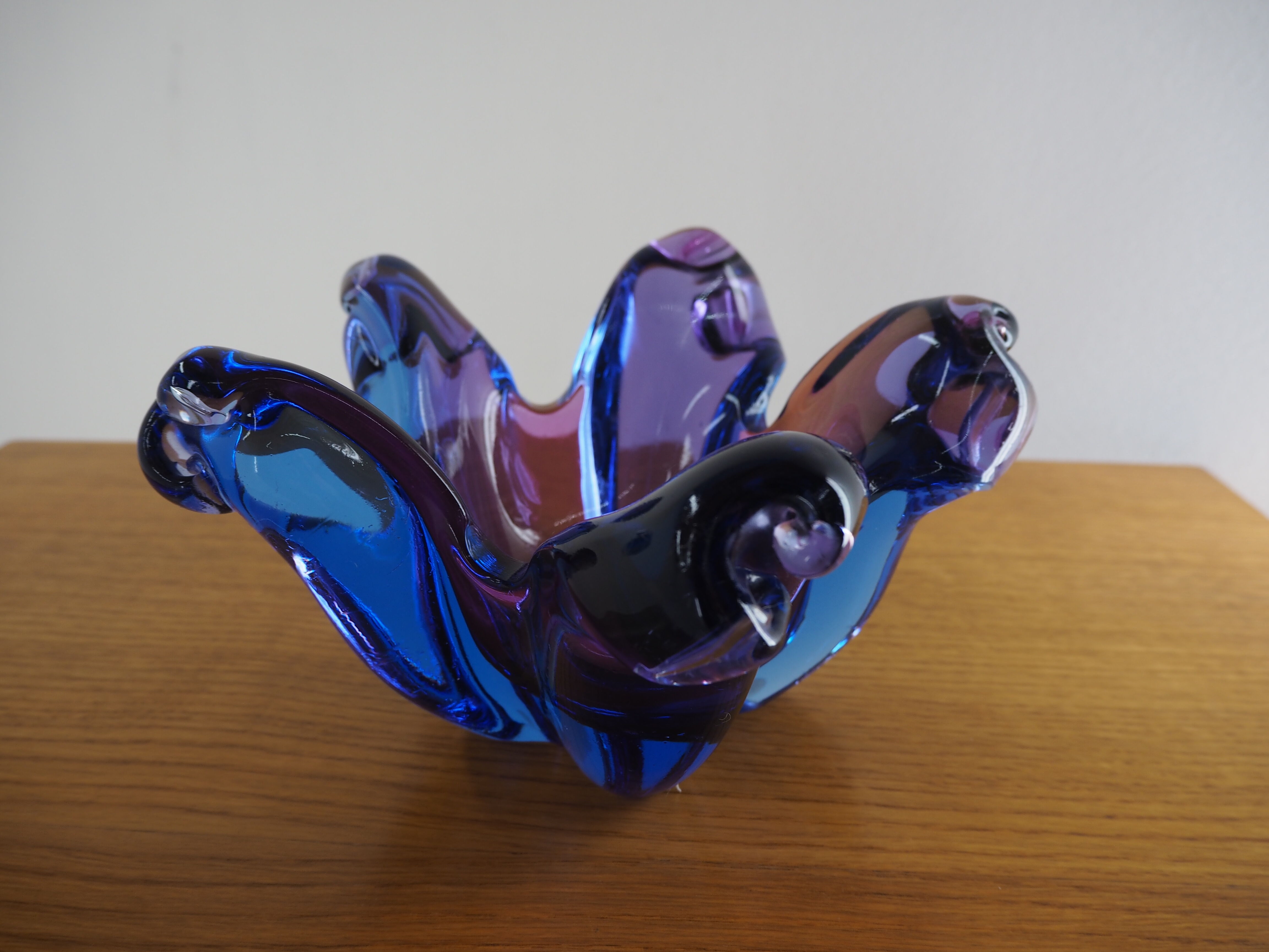 Midcentury Artglass Bowl, From Czechoslovakia, 1950s