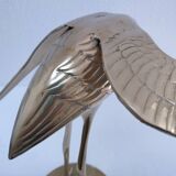 Two solid brass XL birds H. 48 cm