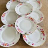 Assiettes de dessert en porcelaine vintage