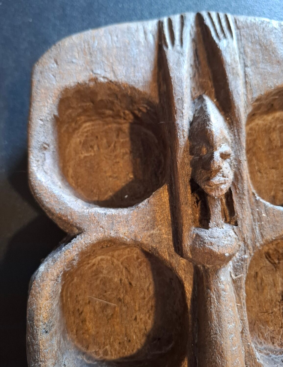 Genuine traditional Awalé made of carved solid wood.