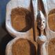 Véritable Awalé traditionnel en bois massif sculpté