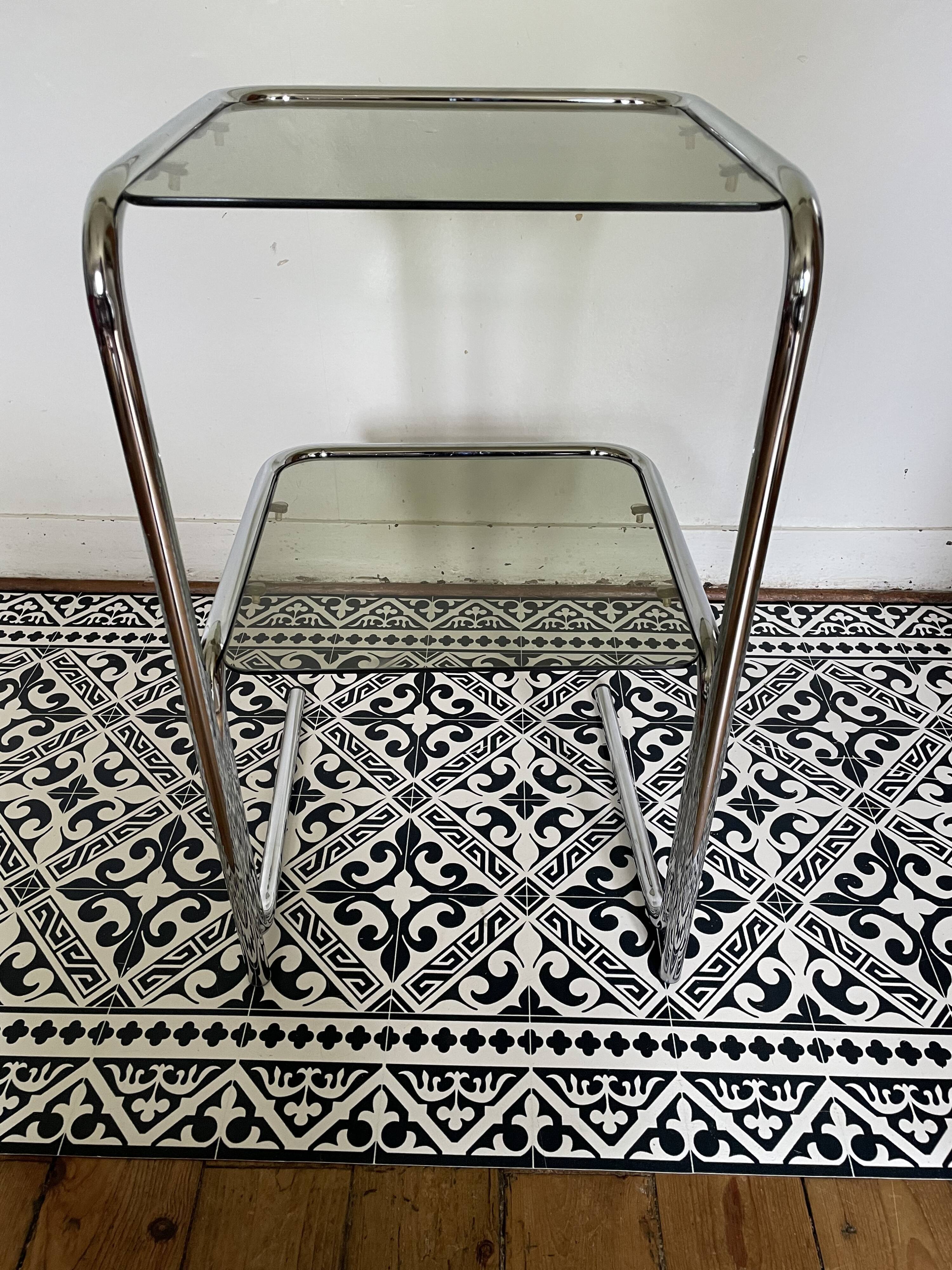 Vintage chrome side table 1970