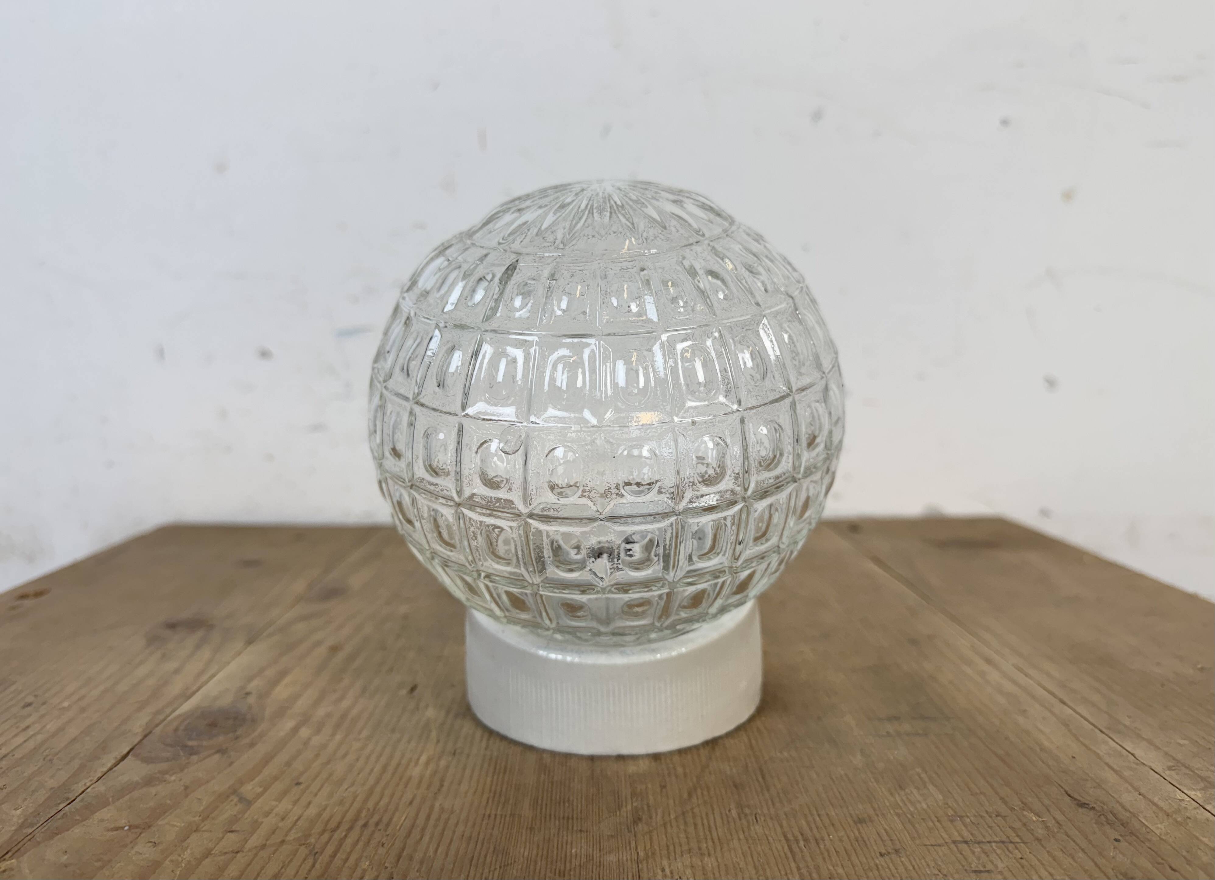 Vintage White Porcelain Wall Light, 1970s