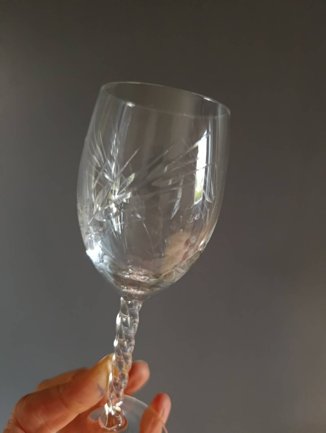 6 wine glasses 12 cl Fleury collection / crystal spike from Arques,