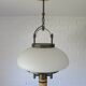 Vintage Lantern Pendant Light | Mid Century Opaline Glass Chandelier