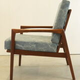 Mid century teak Armchair 'Mettmann' - reupholstered