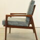 Mid century teak Armchair 'Mettmann' - reupholstered
