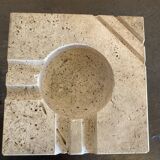 Cerrie Nestore travertine ashtray and table lighter set