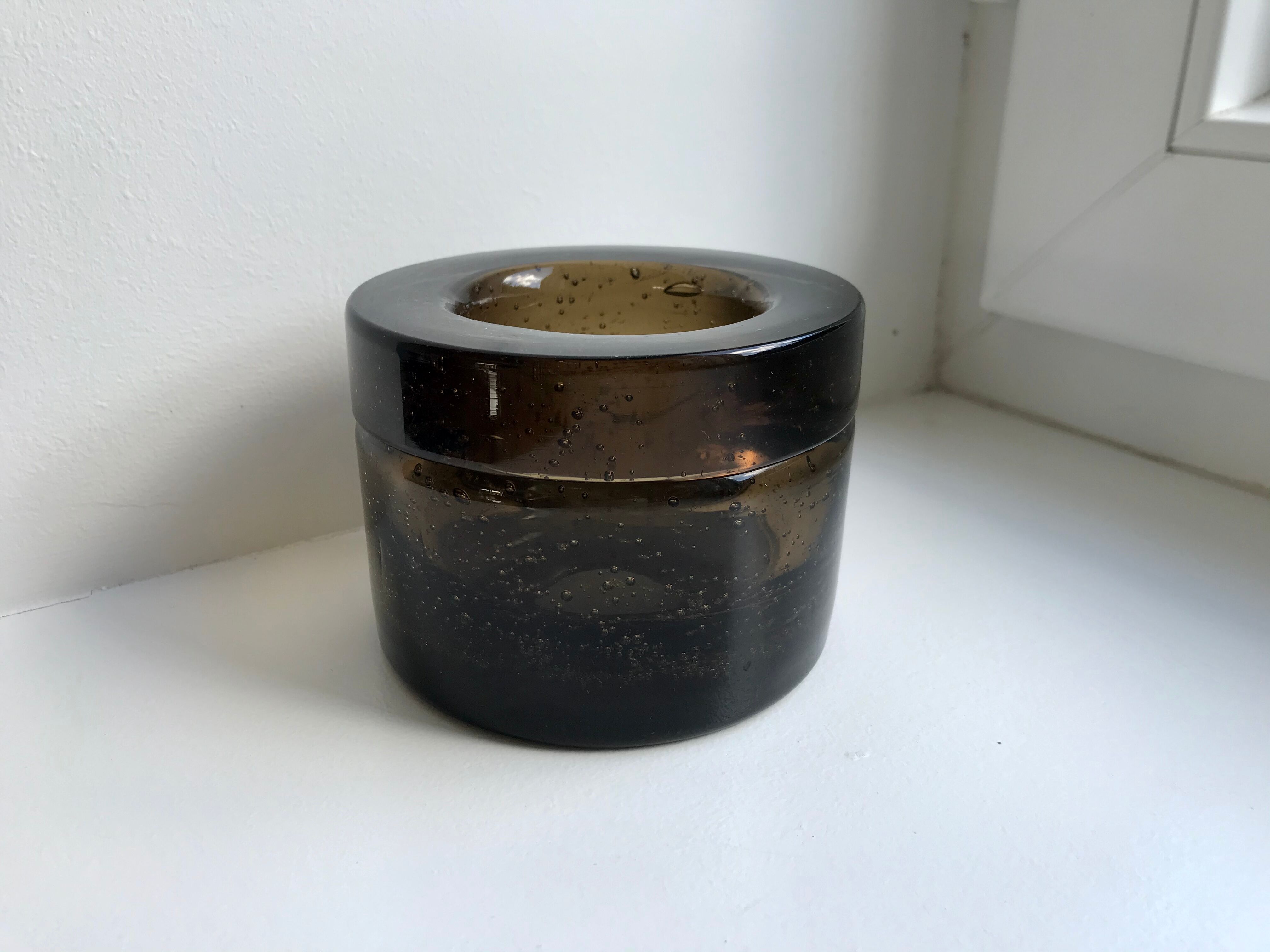 Bubbled glass ashtray from Biot vintage 70s