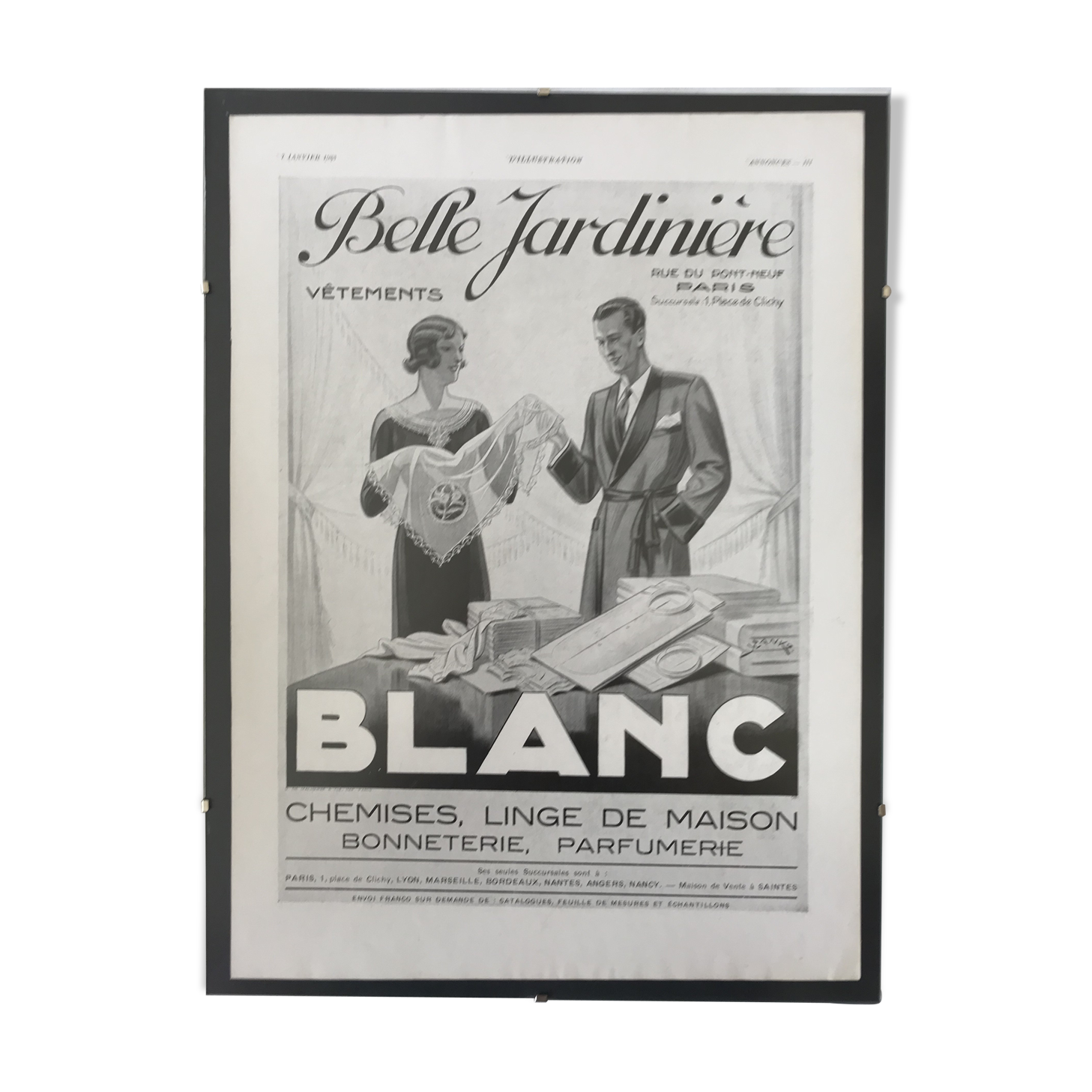 Advertising poster Belle jardiniere 1933