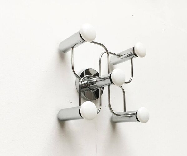 Lampe de plafond Vintage German Space Age par Gaetano Sciolari pour Leola, années 1970