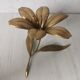 Brass ashtray fleur de lys with petals